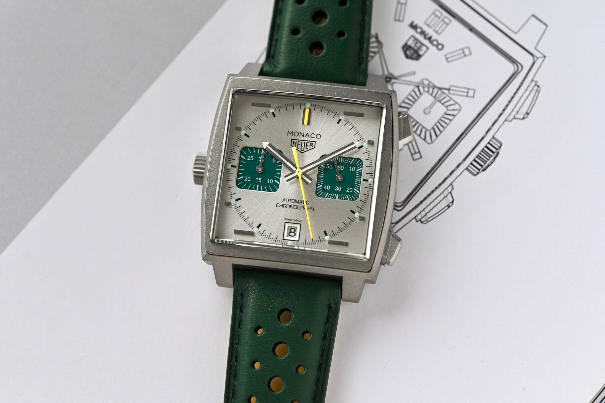 TAG Heuer Monaco Chronograph Racing Green Calibre 11 Titanium Replica